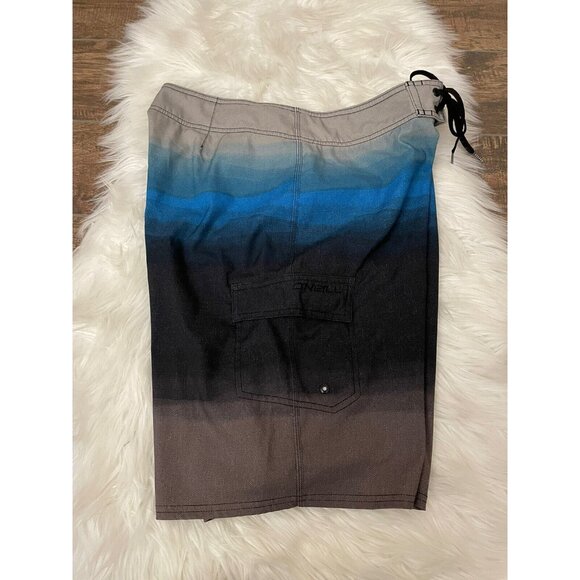 O'Neill Mens Unlined Surf Board Shorts Size 32 Blue Gray Color Block - Picture 3 of 8